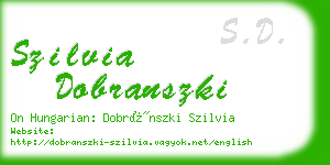 szilvia dobranszki business card